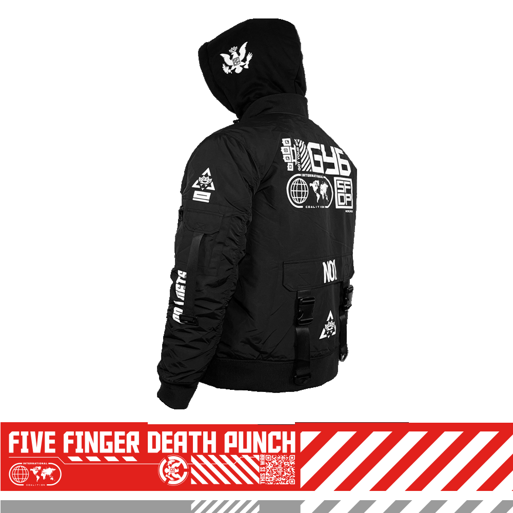 Five Finger Death Punch GY6 Tech Bomber Jacket - Black