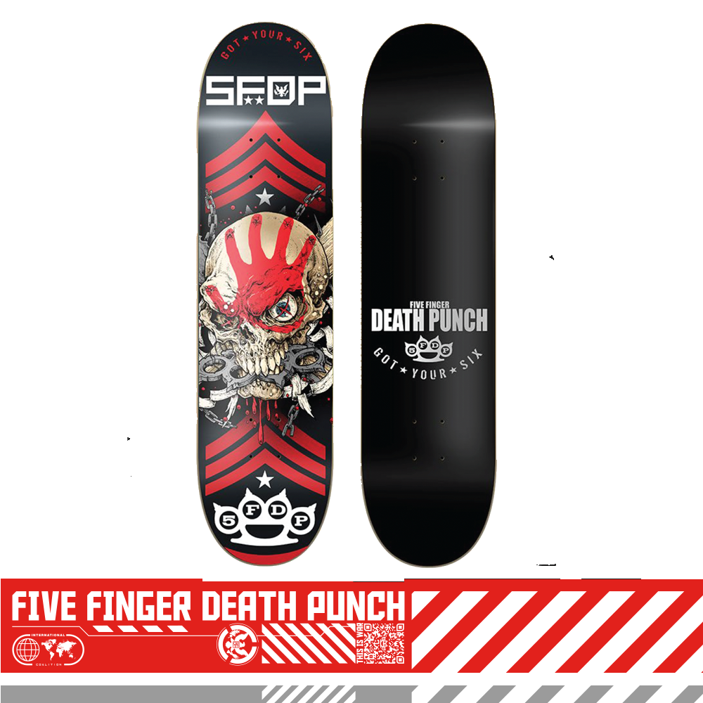 five finger death punch Knucklehead Chevron Skateboard Deck