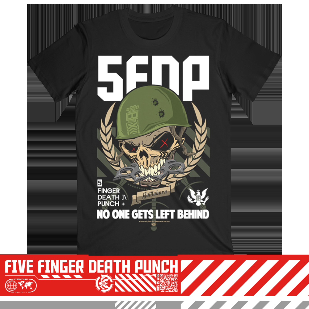 five finger death punch No One Gets Left Behind Black Tee