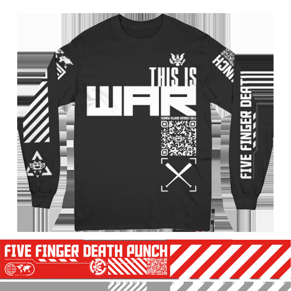 Five Finger Death Punch This Is War Black Long Sleeve Tee