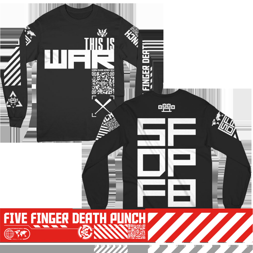 five finger death punch This is War Black Long Sleeve Tee