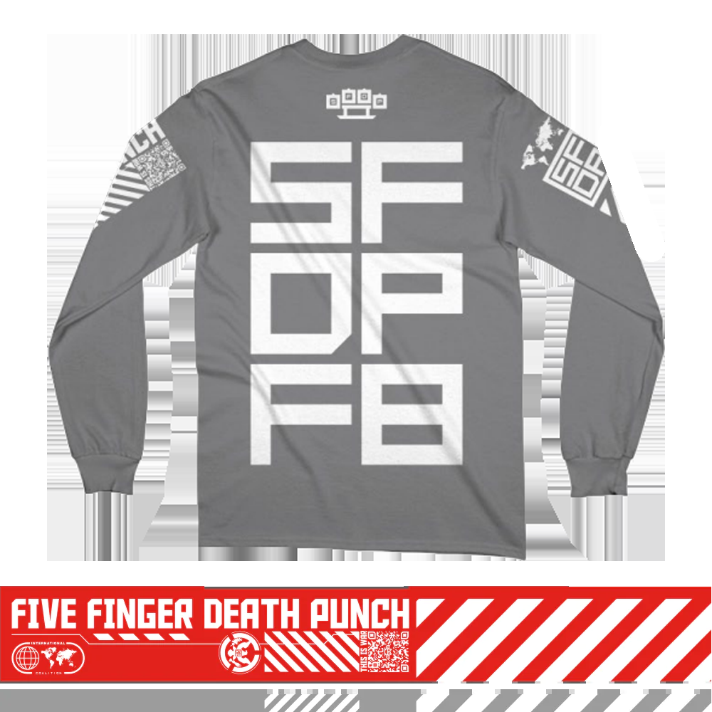 Five Finger Death Punch This Is War Grey Long Sleeve Tee