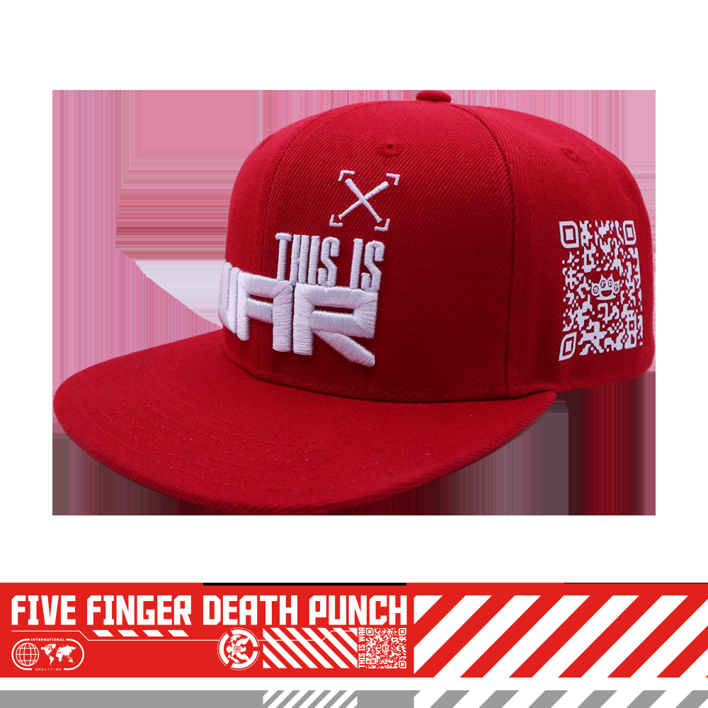 Five Finger Death Punch This Is War Snapback Hat Red