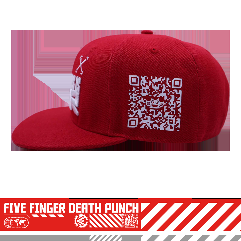 Five Finger Death Punch This Is War Snapback Hat Red