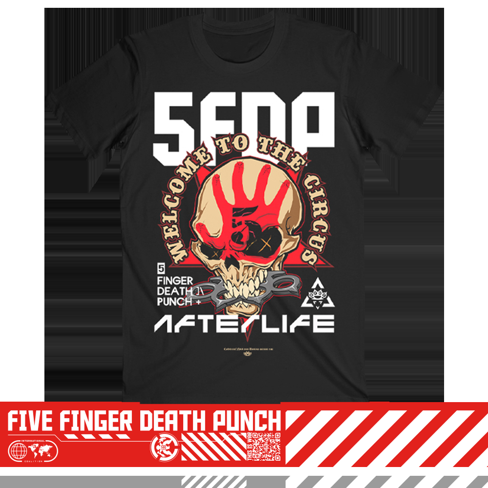 five finger death punch Welcome to the Circus Black Tee