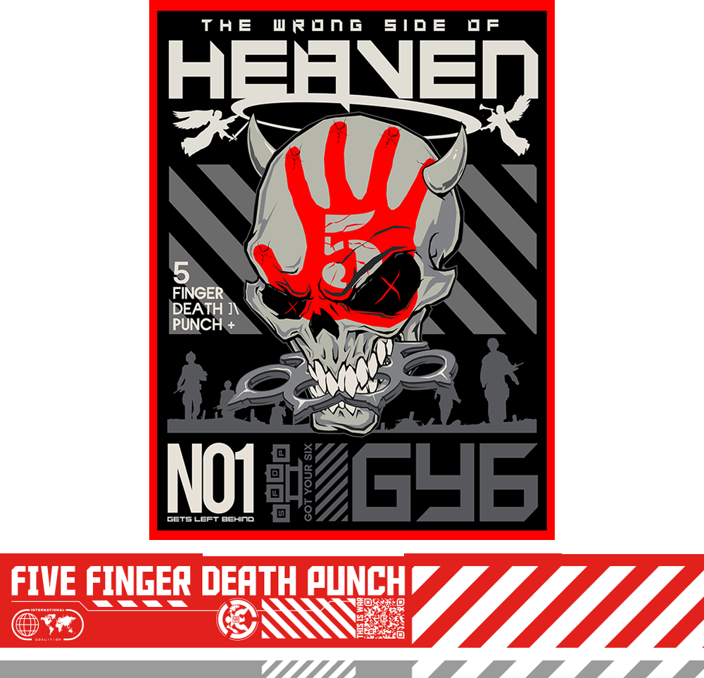 five finger death punch Wrong Side of Heaven Anniversary Poster
