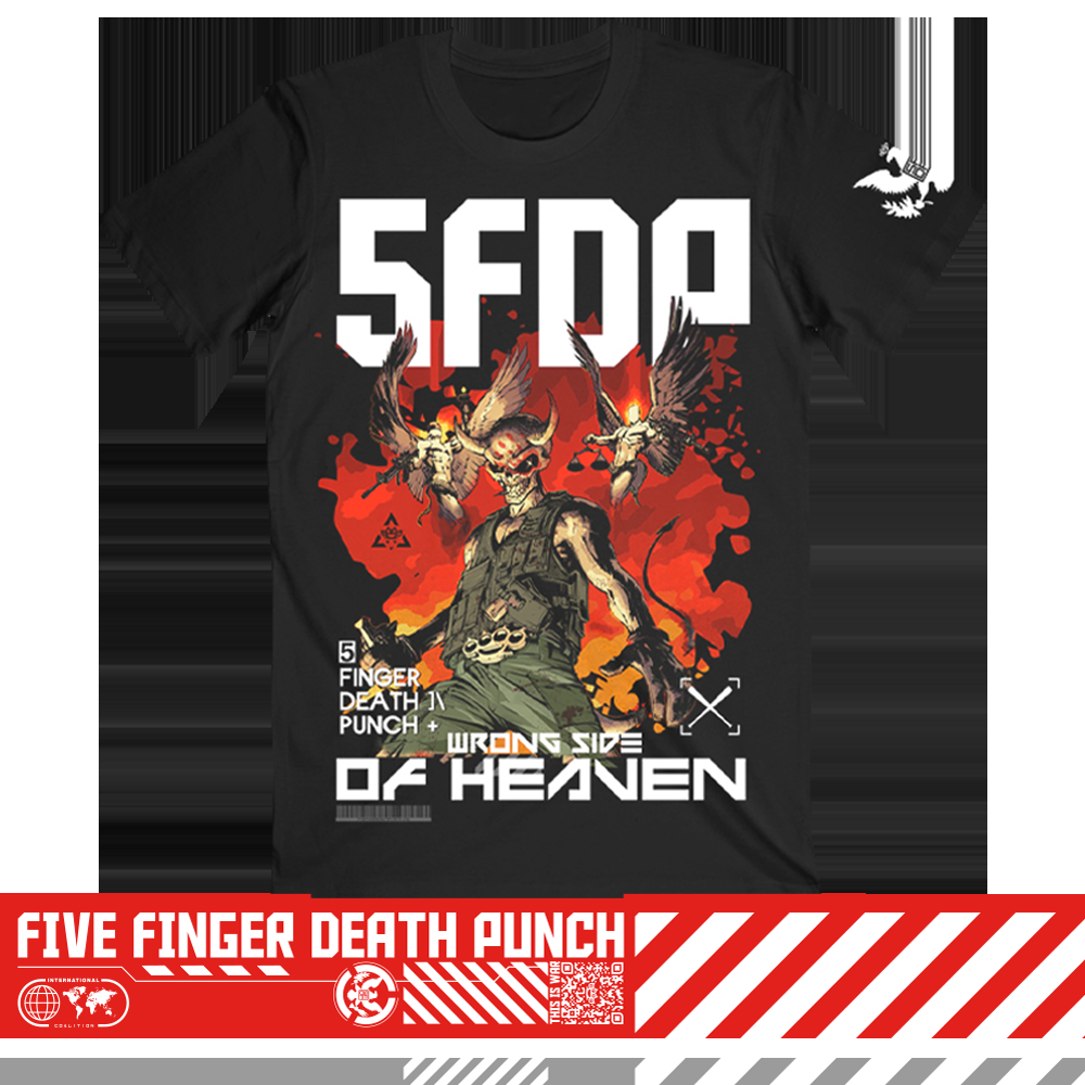 five finger death punch Wrong Side of Heaven Black Tee
