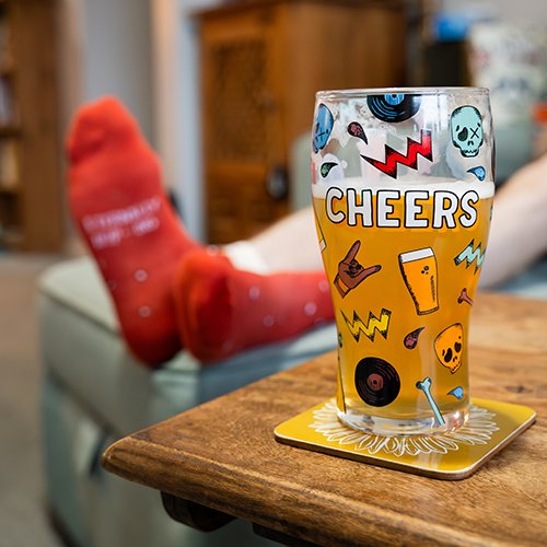 fizz creations Craft Beer Socks & Glass Set