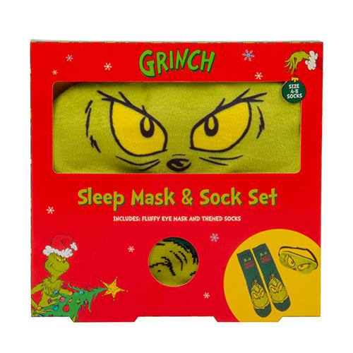 Fizz Creations Grinch Sleep Mask And Sock Set