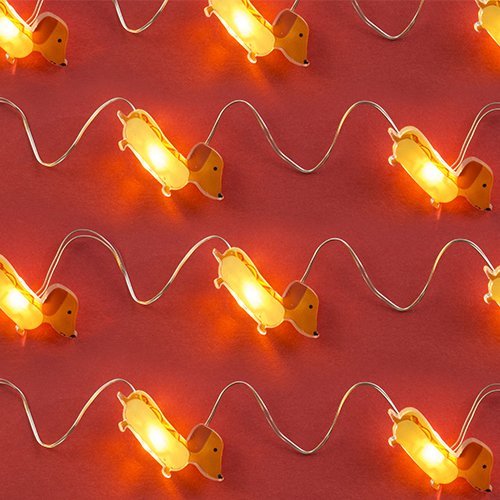 fizz creations Sausage Dog Mini String Lights
