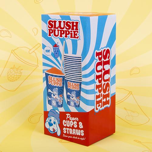 Fizz Creations Slush Puppie Paper Cups (x 20) & Straws
