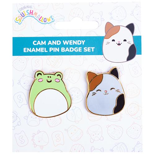Fizz Creations Squishmallows Cam & Wendy Pin Badges