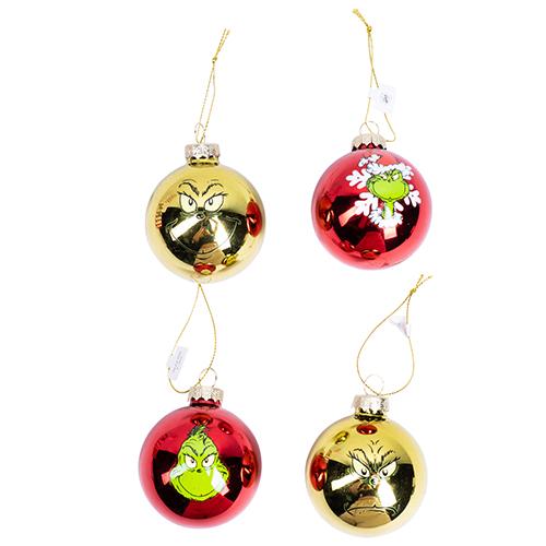 Fizz Creations The Grinch 4 Pack Baubles