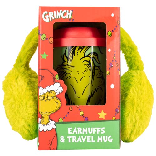 Fizz Creations The Grinch Ear Muff & Travel Mug