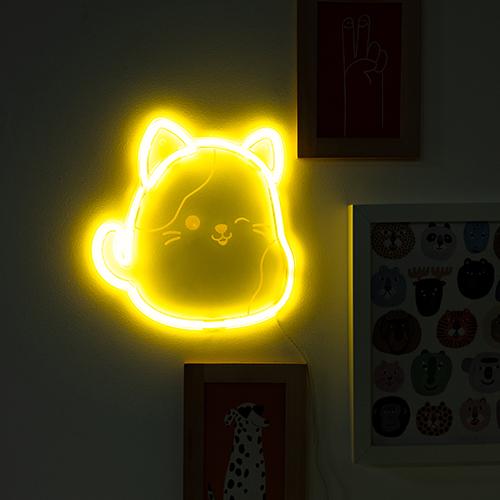 fizz creations Squishmallows Cam the Cat Neon Wall Light
