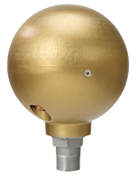 flagpole Internal Ball Truck 8" Gold Tone
