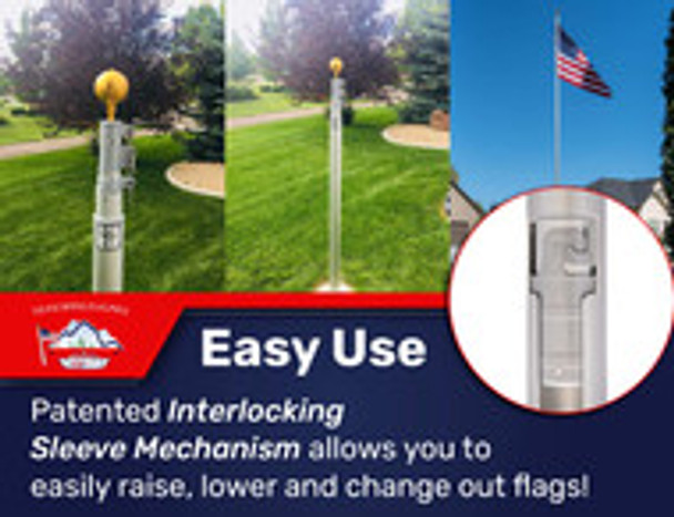 Flagpole Titan Telescoping Flagpole Bundle Package