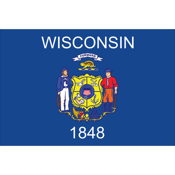 flagpole Wisconsin State Nylon Flag