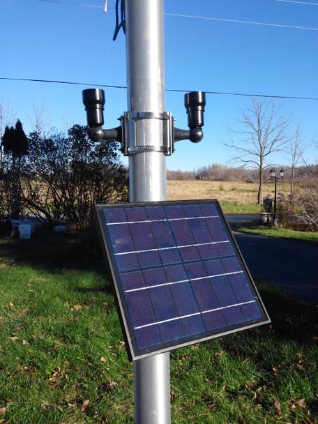 flagpole High End CREE Bullhorn Solar Flagpole Lighting Kit - Fixed