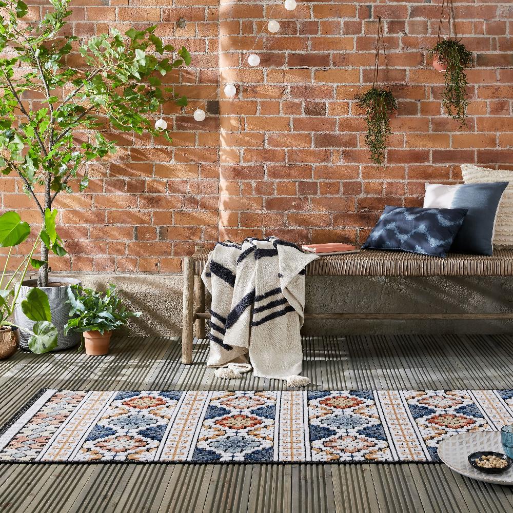 flair rugs Aster Indoor & Outdoor Global Patterned Runner Rug