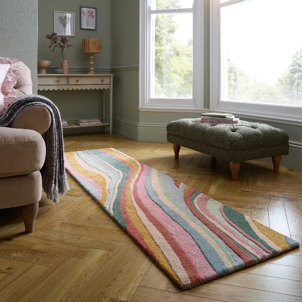Flair Rugs Abstract Flow Wool Runner