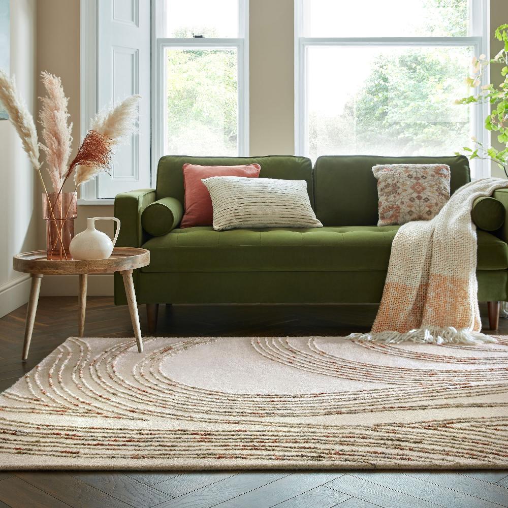 flair rugs Abstract Swirl Wool Rug