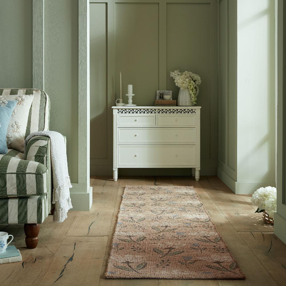 flair rugs Arriana Printed Jute Floral Runner