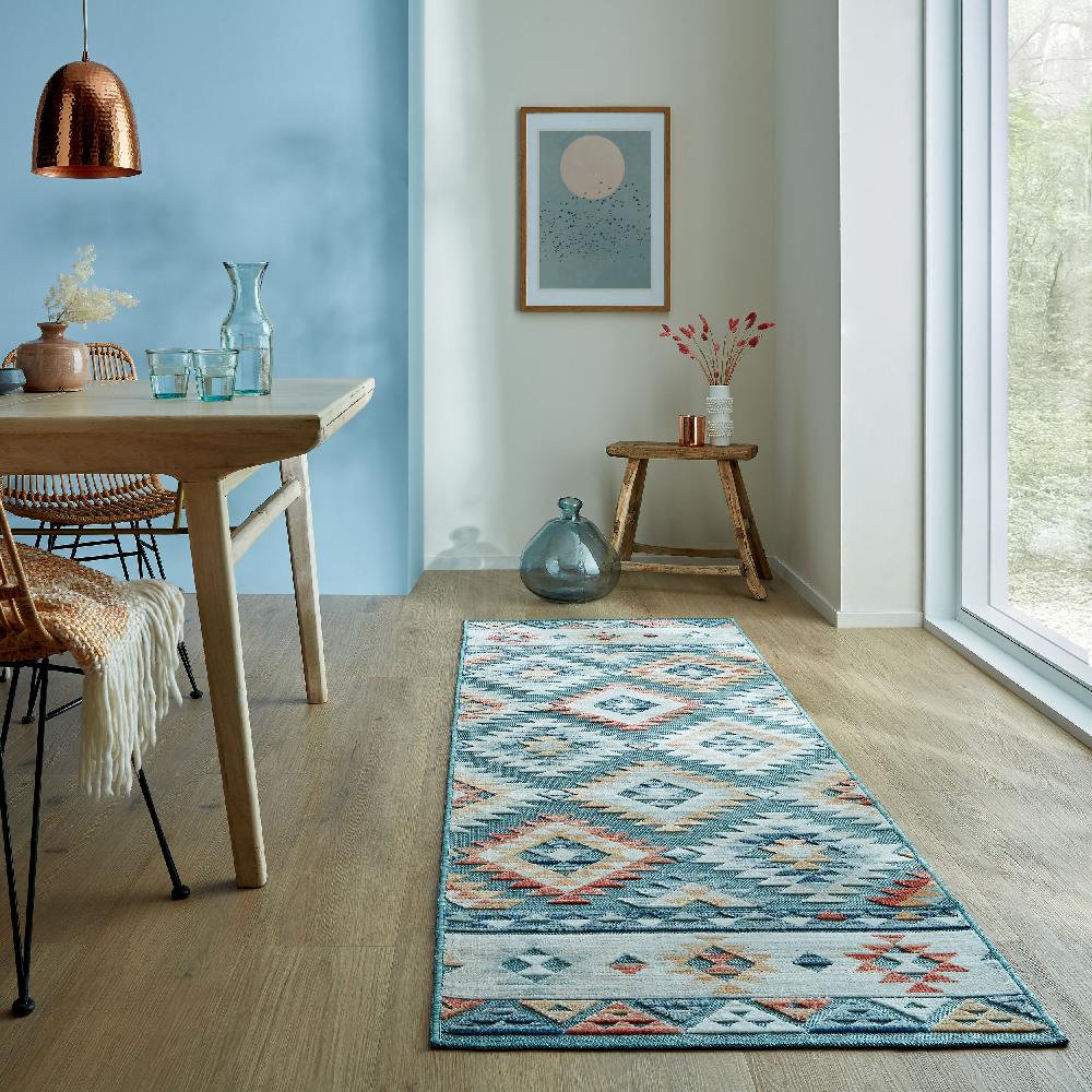 Flair Rugs Avery Geometric Indoor Outdoor Runner