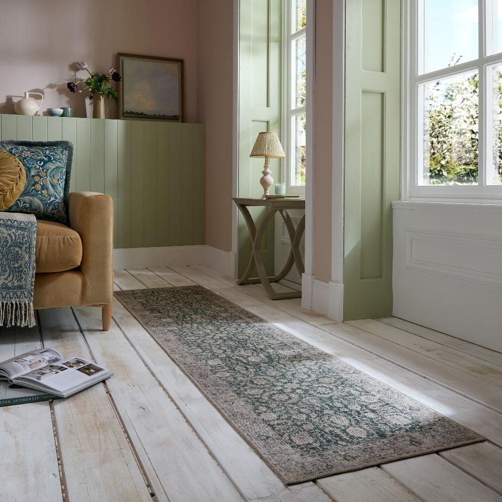 flair rugs Beau Washable Floral Runner Rug