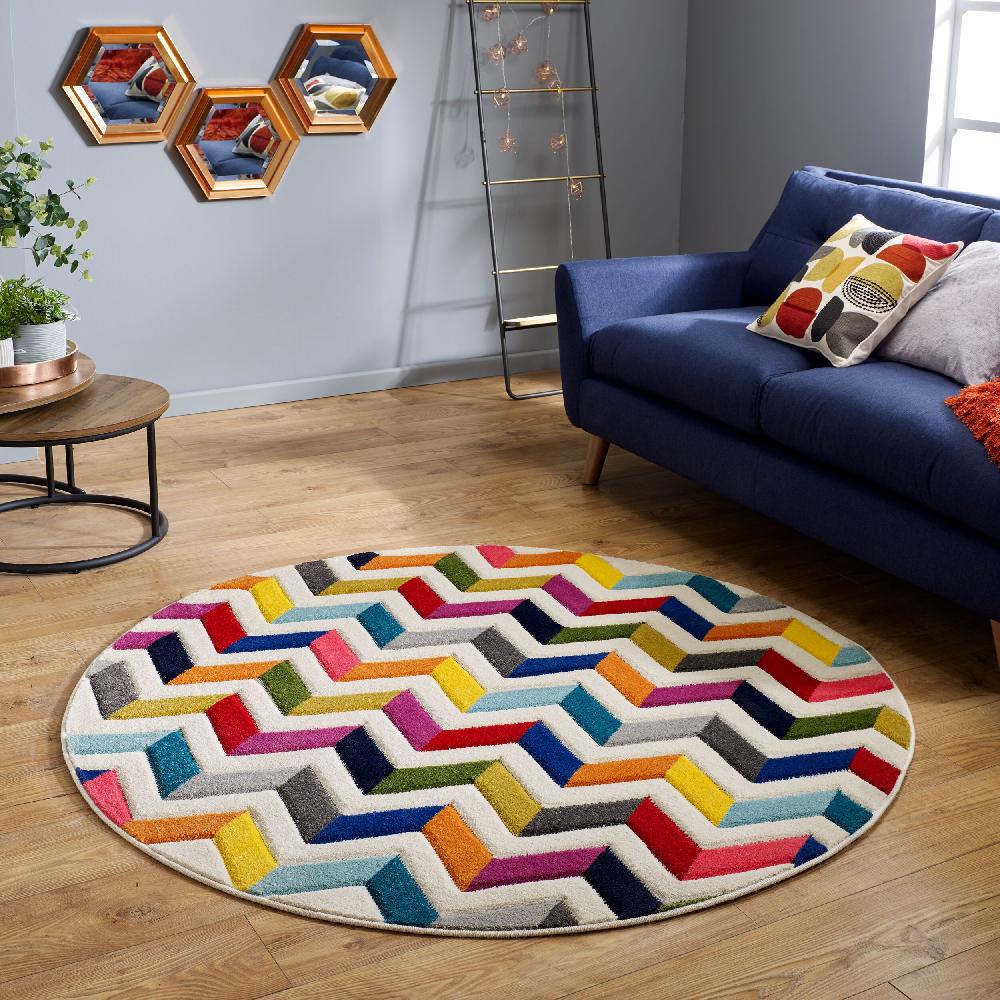 Flair Rugs Bolero Modern Stripe Colourful Rug