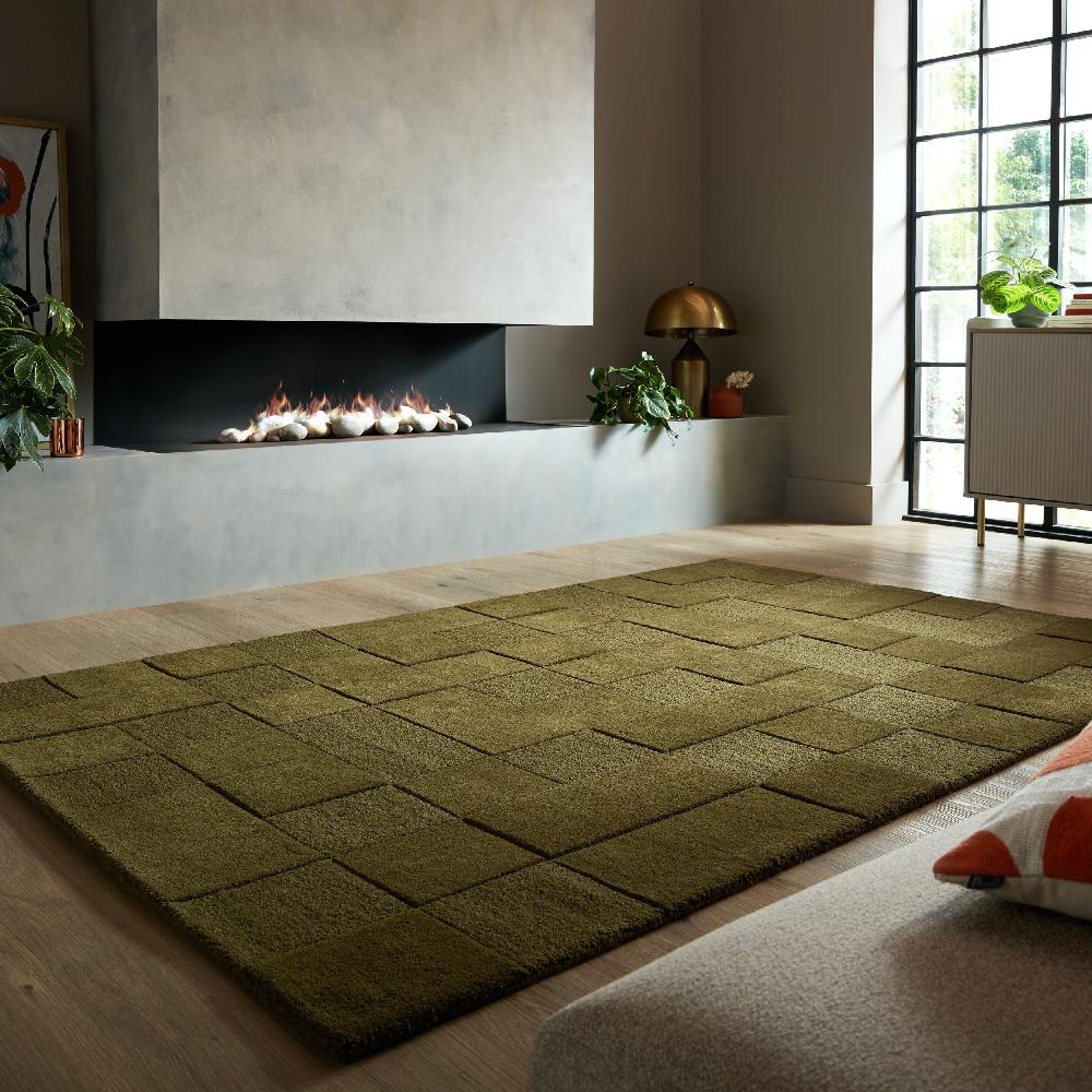 Flair Rugs Checkerboard Wool Modern Rug