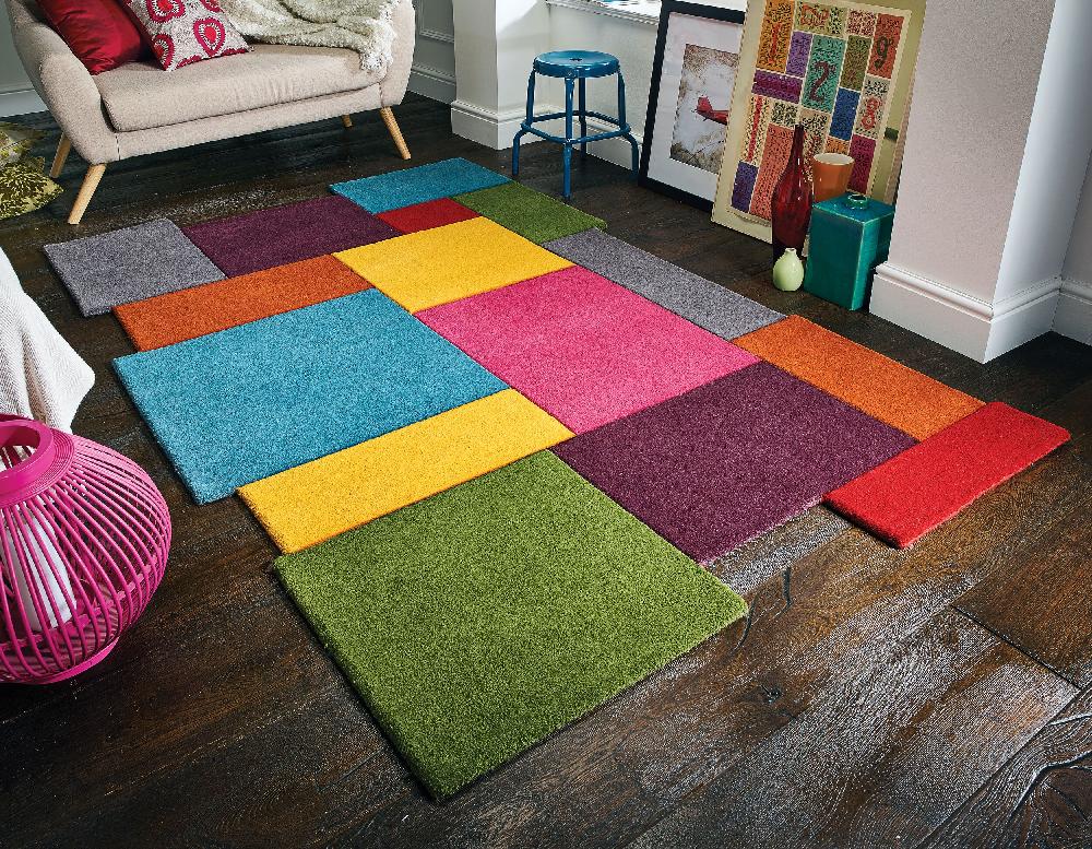 Flair Rugs Collage Modern Cut-Out Wool Rug
