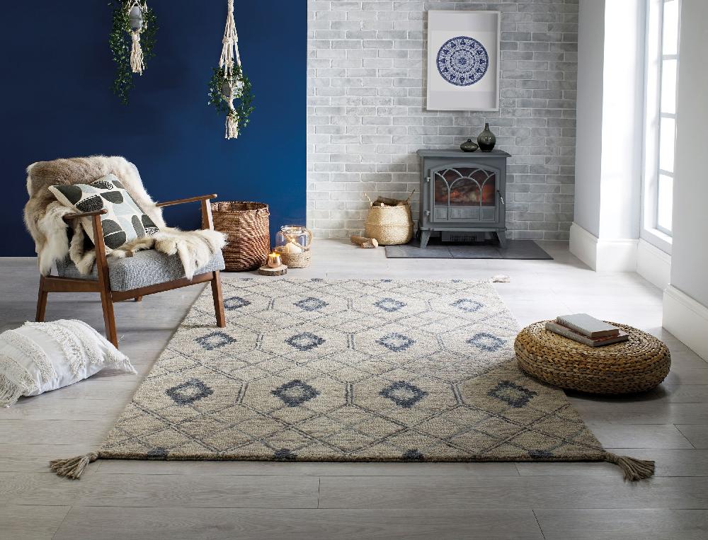 flair rugs Diego Wool Global Tassel Rug