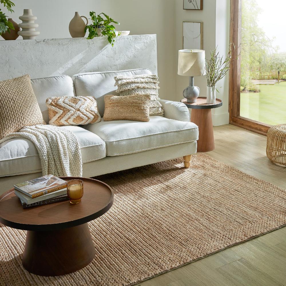 flair rugs Drew Braid Jute Border Rug