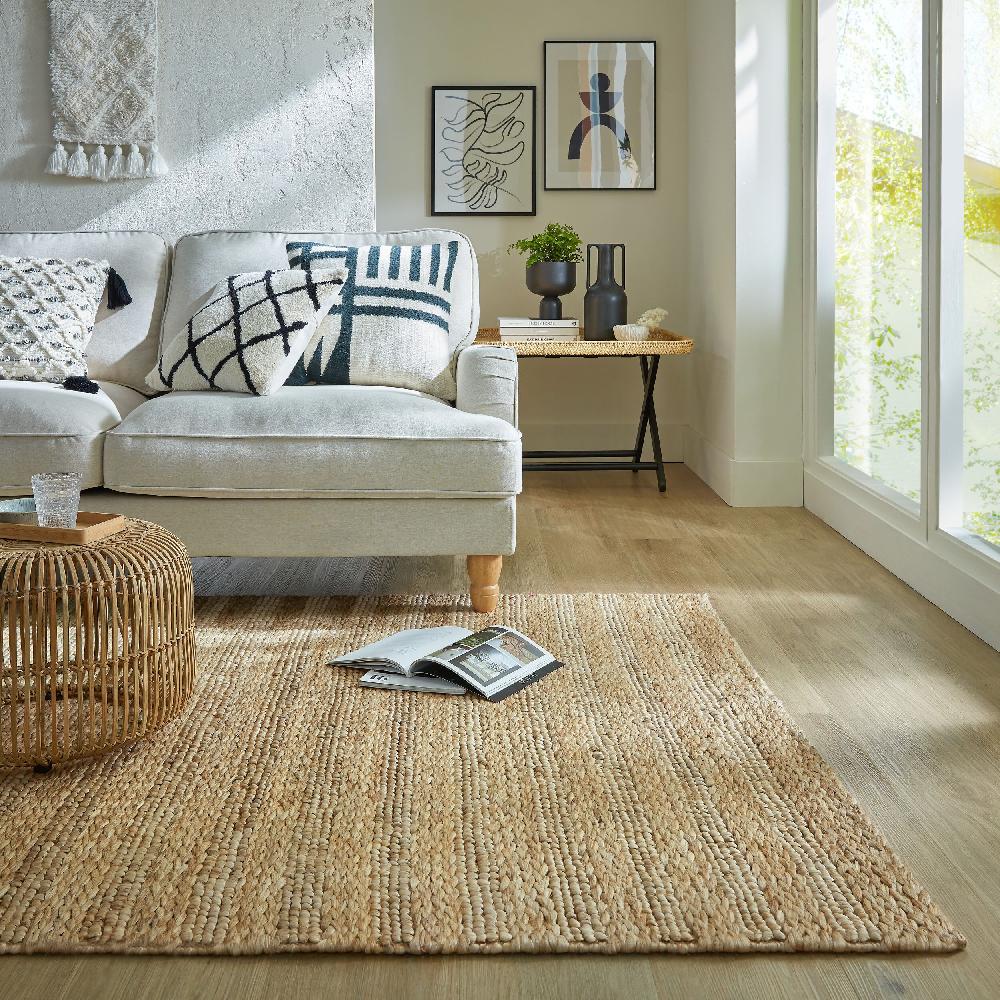 flair rugs Drew Braid Jute Stripe Rug