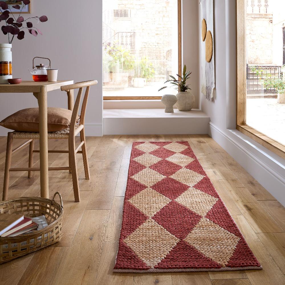 Flair Rugs Effie Diamond Chunky Jute Runner