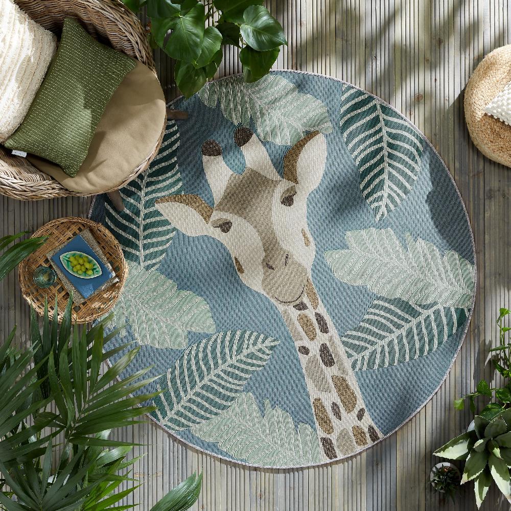 flair rugs Eric Giraffe Indoor & Outdoor Circle Rug