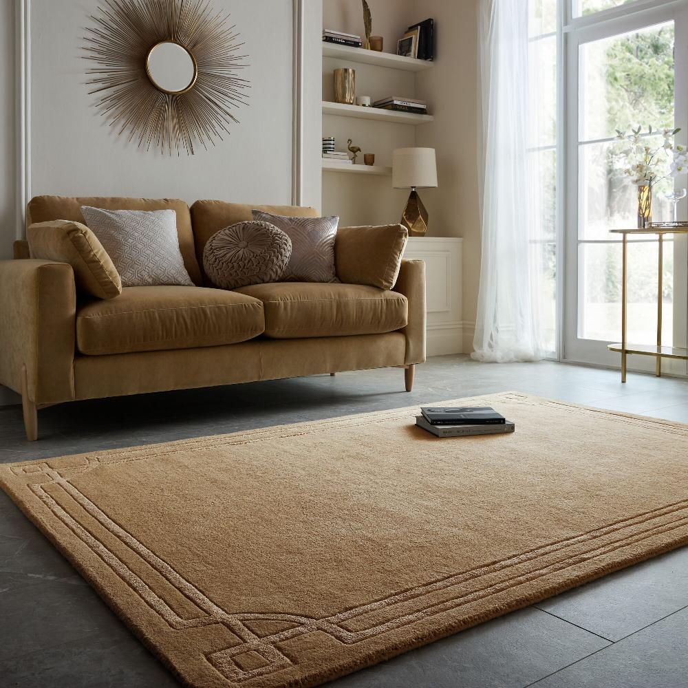Flair Rugs Gatsby Deco Border Wool Blend Rug