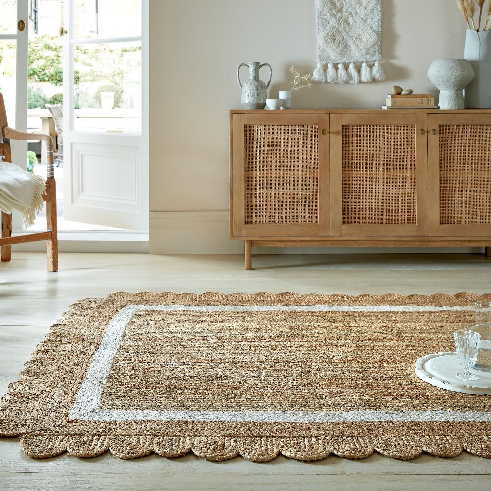 Flair Rugs Grace Jute Scalloped Rug
