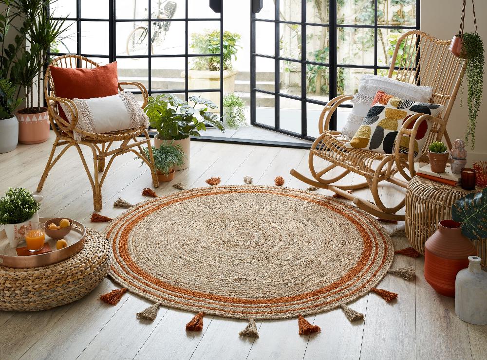 Flair Rugs Istanbul Jute Global Circle Rug
