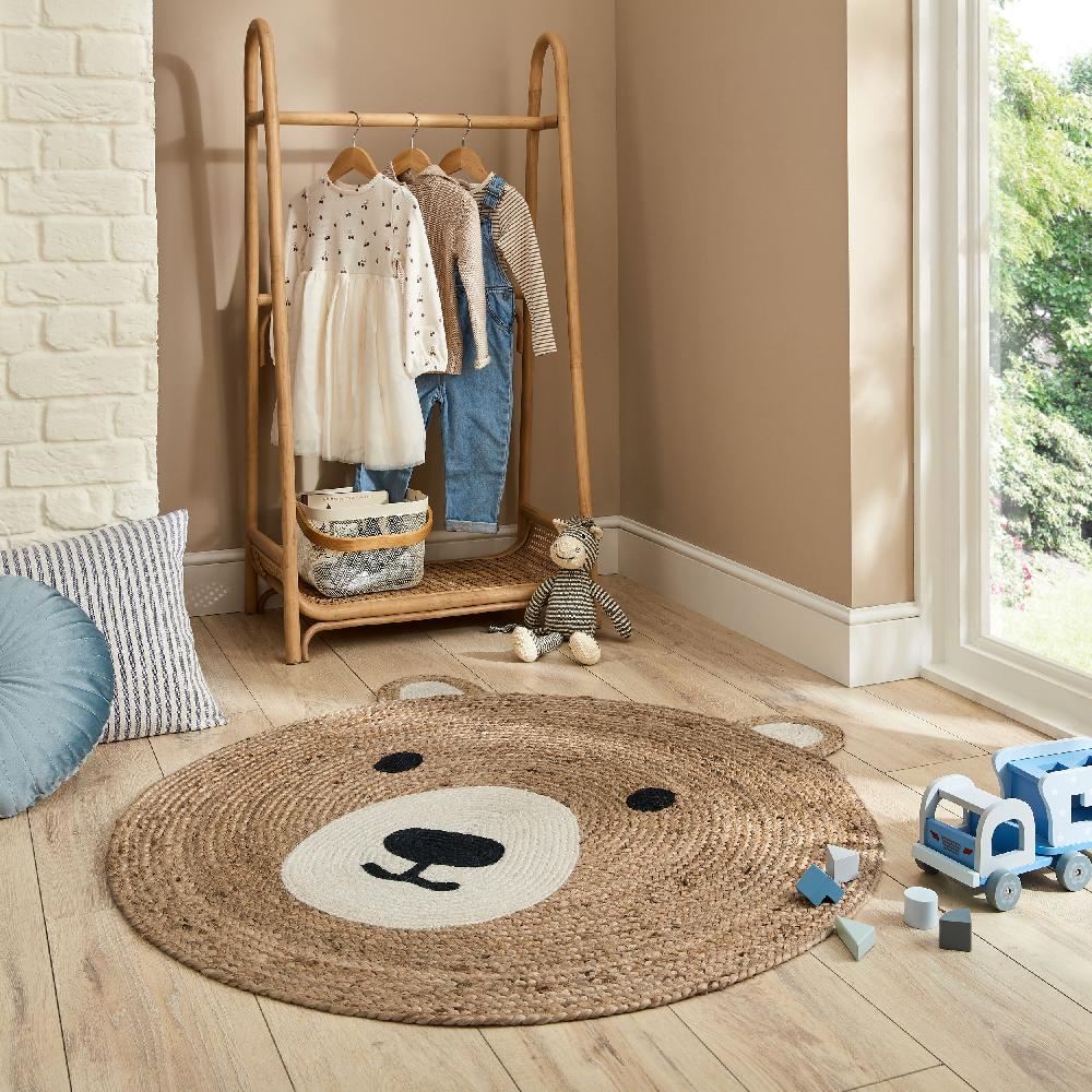 flair rugs Jute Bertie Bear Kids Rug