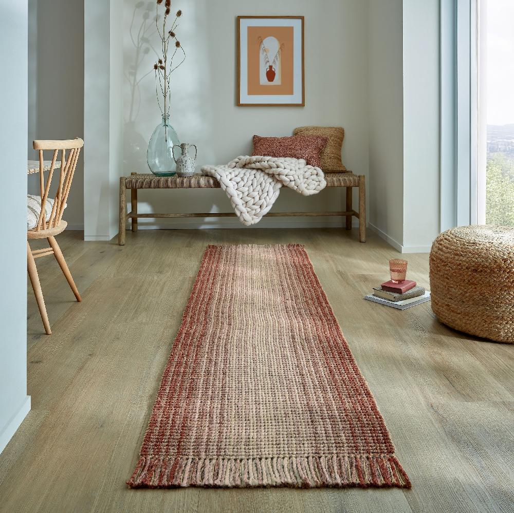 flair rugs Jute Ombre Neutral Runner Rug