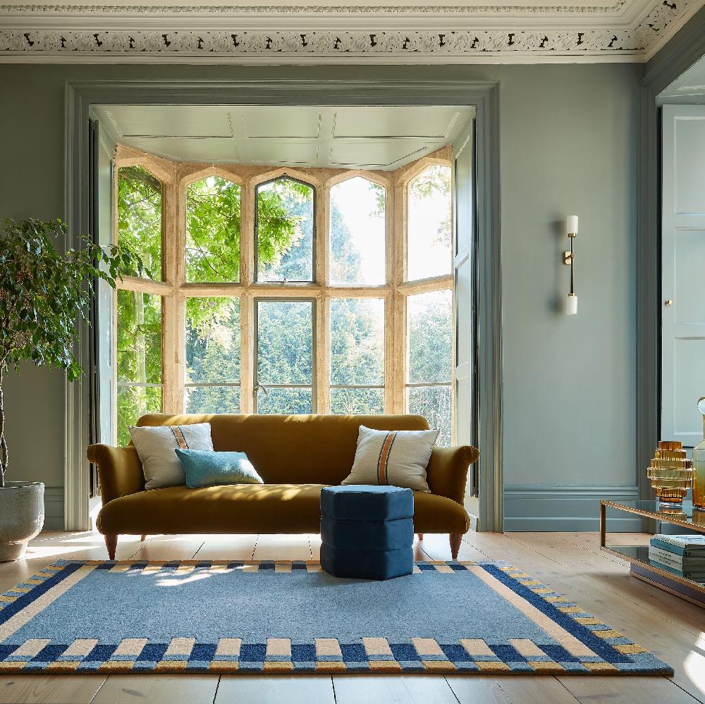 flair rugs Kai Wool Border Rug