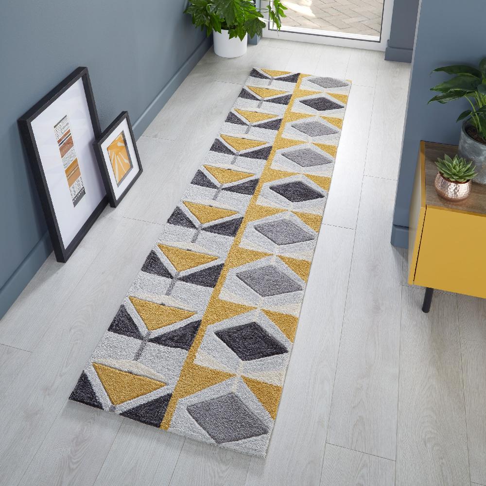 flair rugs Kodiac Retro Geometric Patterned Runner