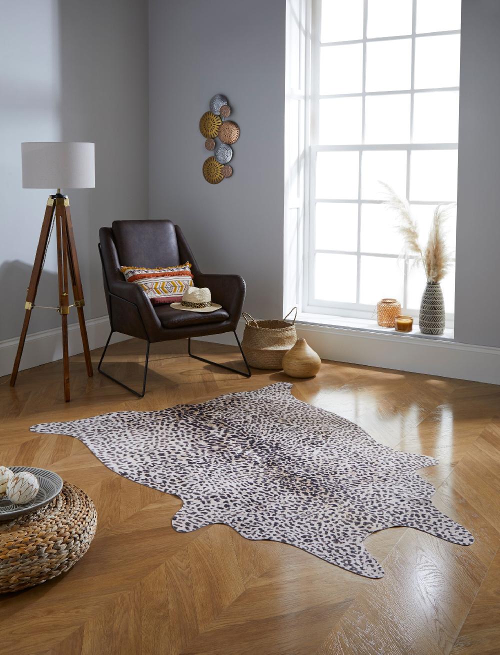 flair rugs Leopard Print Faux Hide Rug