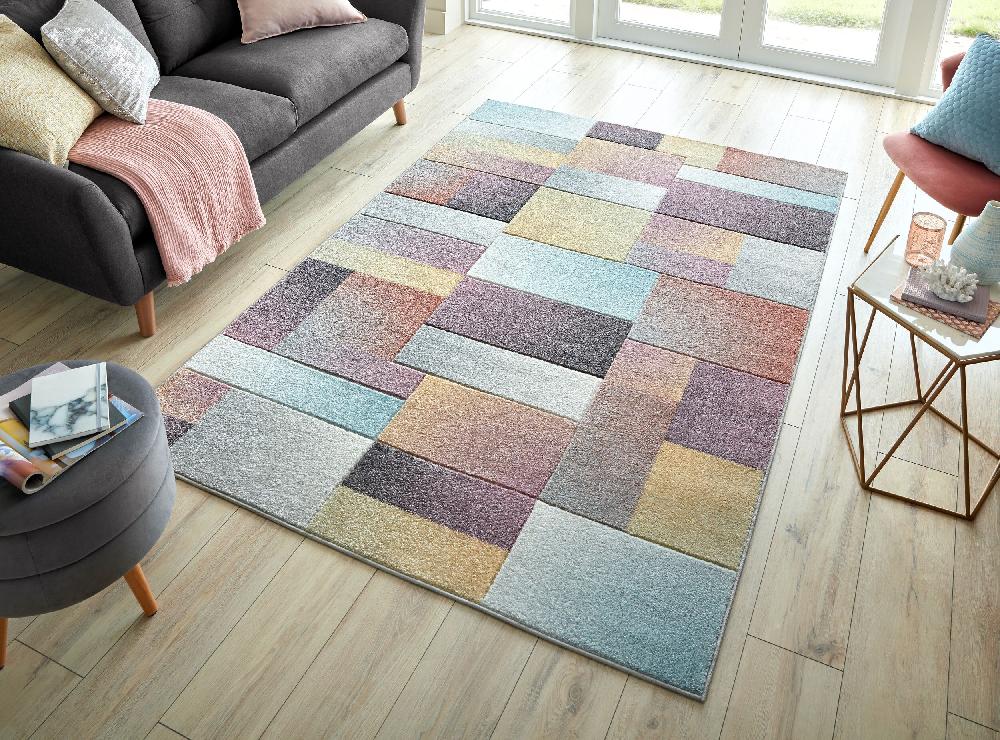 flair rugs Lilia Hand Carved Patchwork Rug