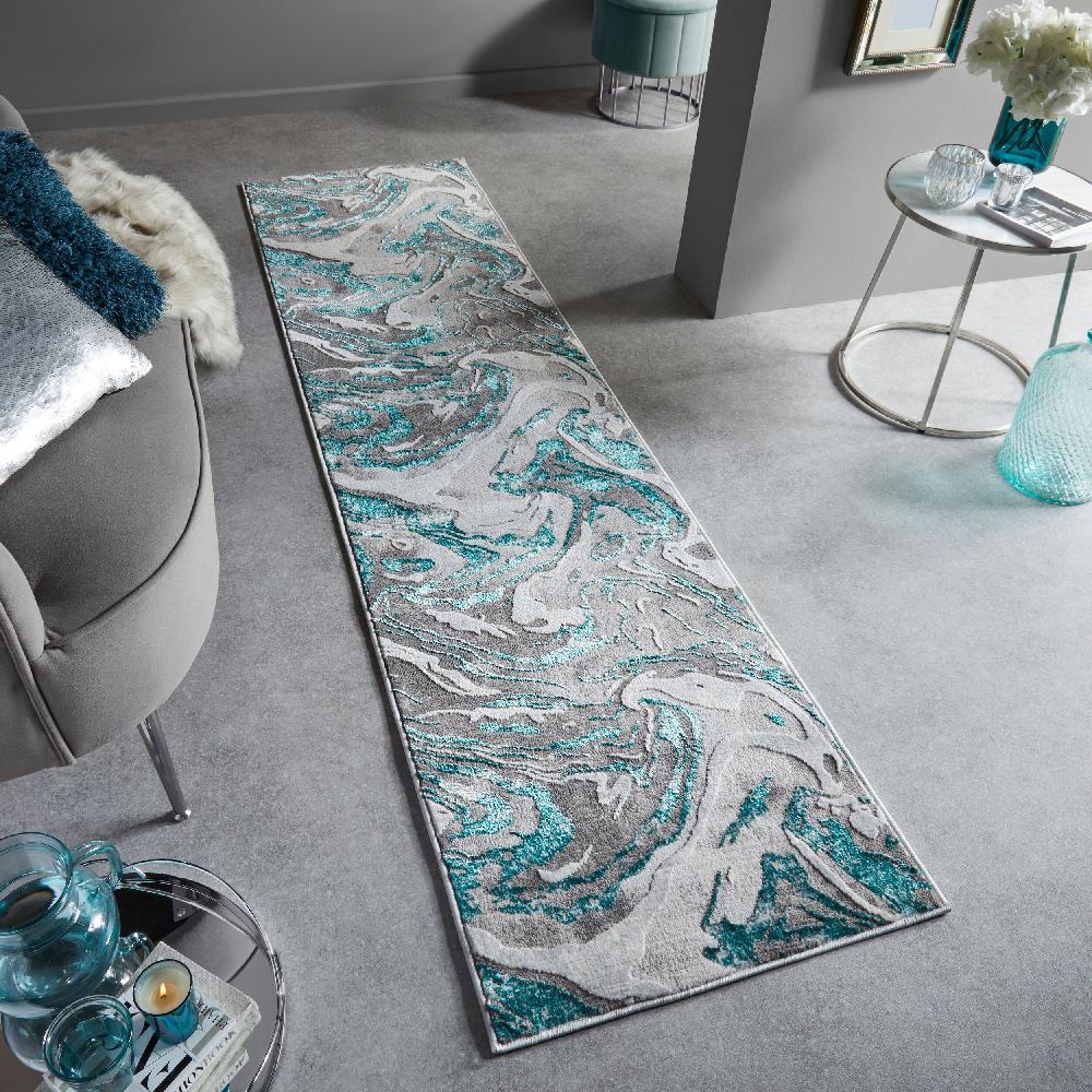 flair rugs Marbled Abstract Modern Runner Rug