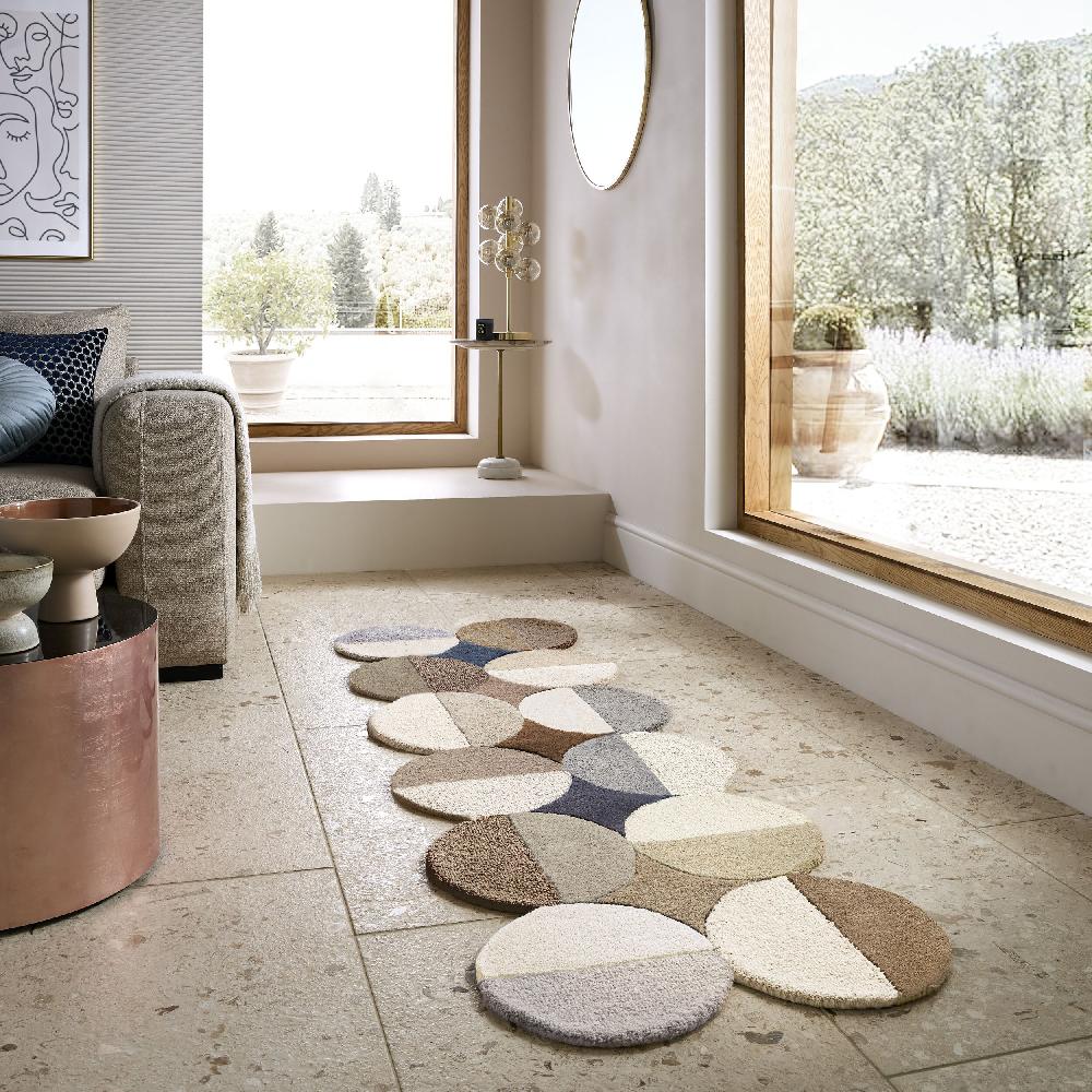 Flair Rugs Mia Ellipse Scallop Shaped Wool Runner