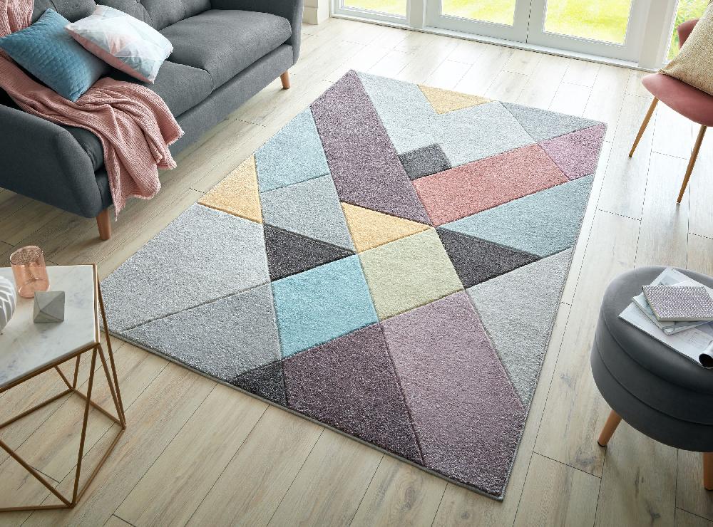 flair rugs Mika Hand Carved Geometric Rug