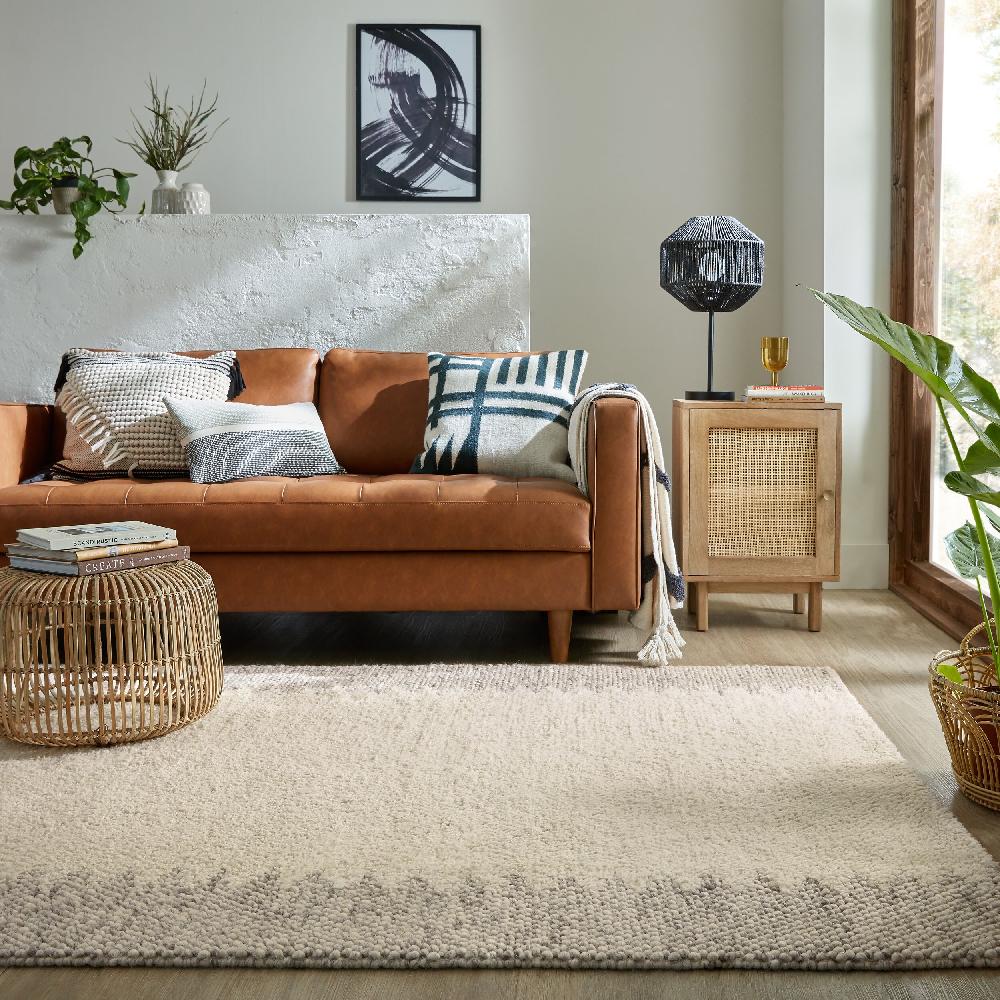 Flair Rugs Minerals Border Wool Rug